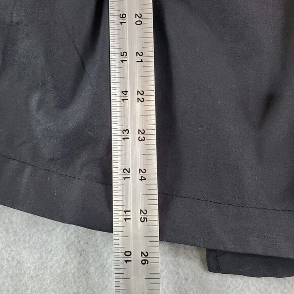 Old Navy Coat Womens XS Black Long Double Breasted Trench Button Rain Jacket - Picture 5 of 9